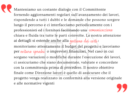 descrizione direzione dei lavori